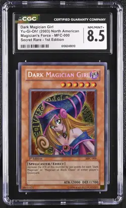 Yugioh CGC 8.5 Dark Magician Girl MFC-000 1st Edition Secret Rare PSA CENTERED - Image 2