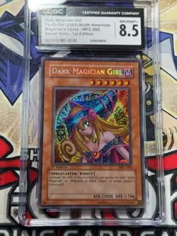 Yugioh CGC 8.5 Dark Magician Girl MFC-000 1st Edition Secret Rare PSA CENTERED - Image 3