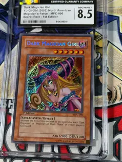 Yugioh CGC 8.5 Dark Magician Girl MFC-000 1st Edition Secret Rare PSA CENTERED - Image 5