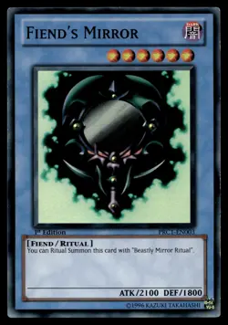 FIEND'S MIRROR PRC1-EN003 SUPER RARE PREMIUM COLLECTION TIN YU-GI-OH - Image 1