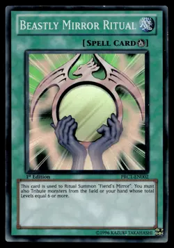 BEASTLY MIRROR RITUAL PRC1-EN002 SUPER RARE PREMIUM COLLECTION TIN YU-GI-OH - Image 1