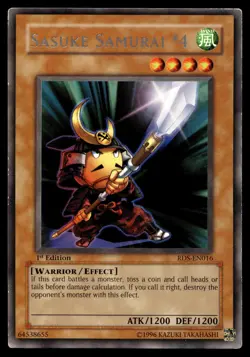 SASUKE SAMURAI #4 RDS-EN016 RARE RISE OF DESTINY YU-GI-OH - Image 1