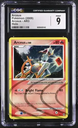 CGC 9 MINT Arceus 2009 Arceus AR3 Holo Pokemon Card - Image 1