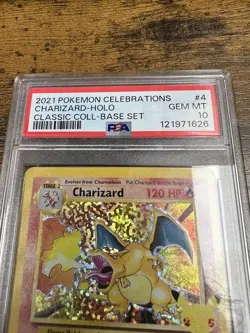 POKEMON 2021 CELEBRATIONS CHARIZARD-HOLO CARD #4 PSA 10 GEM MINT - Image 2