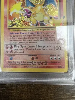 POKEMON 2021 CELEBRATIONS CHARIZARD-HOLO CARD #4 PSA 10 GEM MINT - Image 4