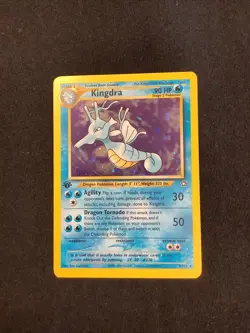 Kingdra 1st Edition Pokemon Trading Card Holo W/Swirl! Neo Genesis 8/111 - Image 1