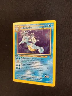 Kingdra 1st Edition Pokemon Trading Card Holo W/Swirl! Neo Genesis 8/111 - Image 2