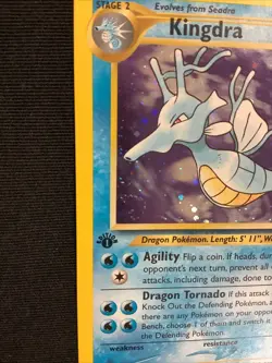Kingdra 1st Edition Pokemon Trading Card Holo W/Swirl! Neo Genesis 8/111 - Image 4