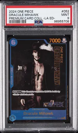 2024 ONE PIECE PREM CARD COLL -LIVE ACTION ED- #052 DRACULE MIHAWK PSA 9 - Image 1