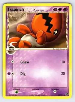 Trapinch Delta Species 69/101 EX Dragon Frontiers Pokemon Card Common - Nm/Vlp - Image 1