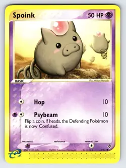 Spoink 74/97 EX Dragon Pokemon Card Nintendo e-Series Non Holo Common - Nm/Vlp - Image 1