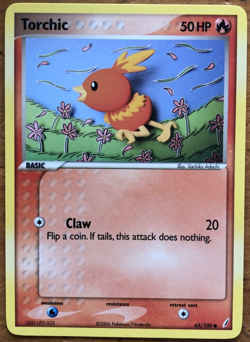 2006 Pokemon TCG Card Torchic 65/100 Ex Crystal Guardians Non-Holo - Image 3