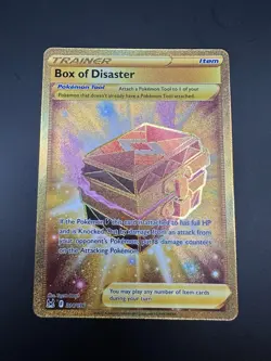 Box Of Disaster Gold Card Lost Origin 214/196, NM Pokemon Card - Image 1