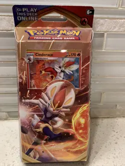 Pokemon Trading Card Game TGC Sword and Shield Theme Deck Cinderace Sealed 820650806599 - Image 1
