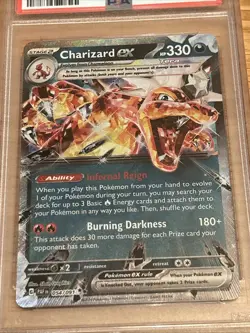 2024 Charizard Ex Pokemon Card Psa 9 Mint Paldean Fates 054/091 - Image 2