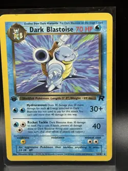 DARK BLASTOISE Pokemon (1995) 20/82 Rare Vintage Card - Image 1