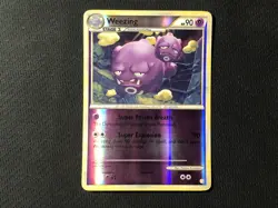 Pokemon Card TCG Weezing 34/123 Reverse Holo Rare HeartGold SoulSilver NM - Image 1