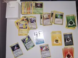 Pokemon TCG Mixed Lot of 125+ Cards with Case Pikachu Trainers Energy Cards - Image 1