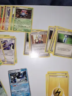 Pokemon TCG Mixed Lot of 125+ Cards with Case Pikachu Trainers Energy Cards - Image 5