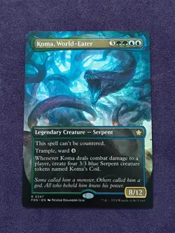 MTG Koma, World-Eater (Borderless) Foundations Regular NM - Image 1
