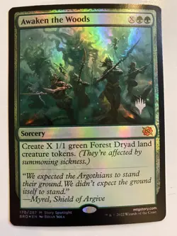 Awaken The Woods *FOIL PROMO* BRO MTG NM/MT Combined Shipping -TCGshowcase- - Image 1
