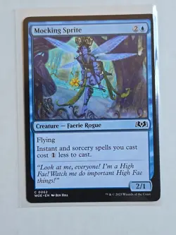 Mocking Sprite - Wilds of Eldraine - LP - MTG Magic - Common - Creature - Image 1