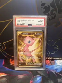Mew EX Hyper Rare English 151 Scarlet & Violet PSA-8 Pokemon TCG - Image 1