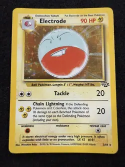 Pokemon Electrode Holo 2/64 from Jungle Unlimited in DMG condition! - Image 1