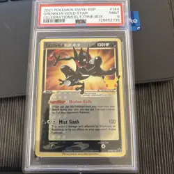 Pokemon TCG Greninja Gold Star SWSH144 25th Celebrations Promo PSA 9 - Image 1