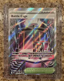 Battle Cage 116/094 Pokemon Mega Evolution Phantasmal Flames Ultra Rare *MISCUT* - Image 1