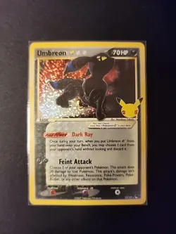 Pokemon Celebrations Umbreon Gold Star Holo 25th Anniversary 17/17 TCG NM/M - Image 1
