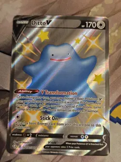 Ditto V SV118/SV122 Shining Fates: Shiny Vault Pokemon TCG NM - Image 1