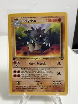 Rhydon 45/64 Pokemon 1st Edition Jungle NM Vintage 1999 - Image 1