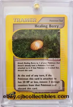 Pokemon HEALING BERRY Trainer 125/147 Aquapolis - Light Play 🍒 - Image 1
