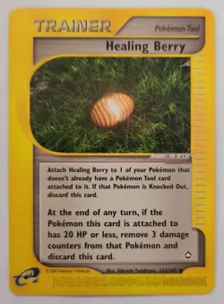 Pokemon HEALING BERRY Trainer 125/147 Aquapolis - Light Play 🍒 - Image 2