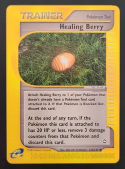 Pokemon HEALING BERRY Trainer 125/147 Aquapolis - Light Play 🍒 - Image 4