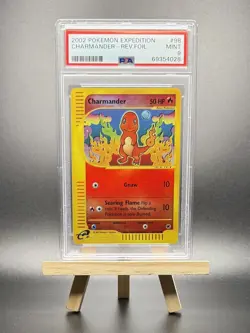 2002 POKEMON CHARMANDER REVERSE REV HOLO FOIL #98 E-SERIES EXPEDITION PSA 9 WOTC - Image 1