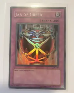 Jar of Greed LON-047 2003 Unlimited Super Rare - VLP Yugioh - Image 1