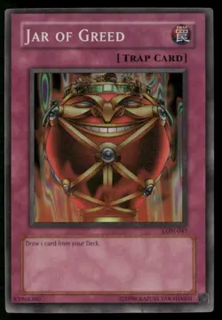 Jar of Greed Super Rare Labyrinth of Nightmare LON-047 LP - Image 1