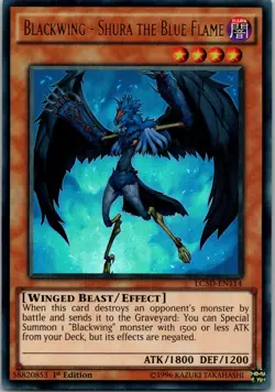 Yugioh Blackwing - Shura the Blue Flame LC5D-EN114 1st Edition Ultra Rare NM - Image 1