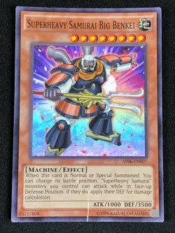 YUGIOH SUPERHEAVY SAMURAI BIG BENKEI AP06-EN007 SUPER HP/CREASES - Image 1