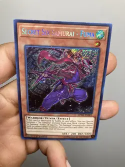YuGiOh Secret Six Samurai - Fuma SPWA-EN001 Secret Rare 1st Edition NM - Image 1