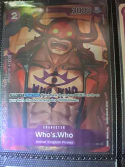 One Piece Card Game TCG Romance Dawn OP01-109 Who's.Who Top Loader NM - Image 1