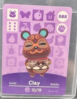 Animal Crossing Amiibo Cards Clay #88 Series 1 - Image 1