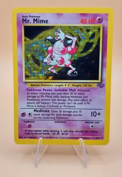 Mr. Mime Holo Rare Jungle No. 6/64 Pokemon Card - 1999 B - Image 1