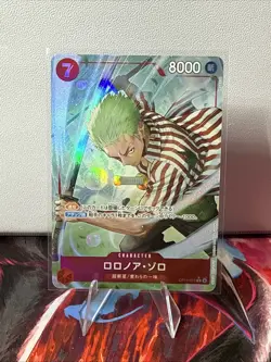 ONE PIECE Card Japanese Roronoa Zoro (Alt Art) OP14-015 R The Azure Sea's Seven - Image 1