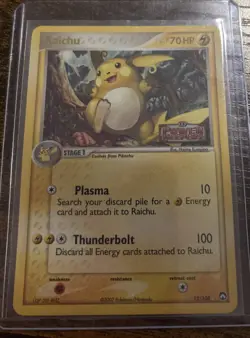 Pokemon TCG Raichu Card 12/108 EX Power Keepers Reverse Holo Stamped Holo Rare - Image 1