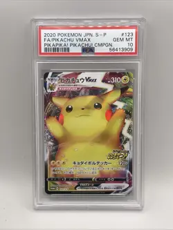 2020 Pokemon Japanese S Promo Pikachu VMAX 123/ S -P Gem Mint PSA 10 - Image 1