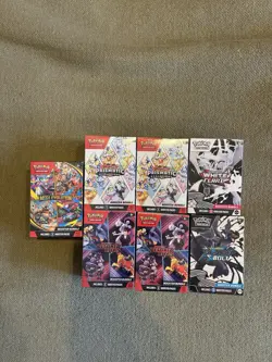 Pokemon Prismatic Evolutions, Mega Evolution, White Flare Booster Bundle Lot etc - Image 1