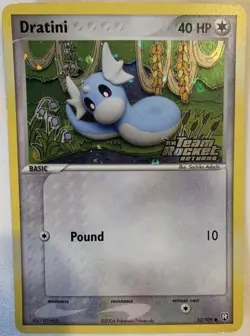 Dratini Team Rocket Returns 52/109 Reverse Holographic Pokemon Card FBG B - Image 2